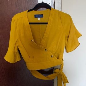 Mustard ‘Blue Rain’ crop top